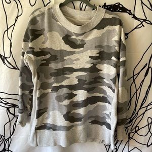 Aerie Grey Camo Crewneck